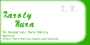 karoly mura business card
