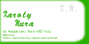 karoly mura business card